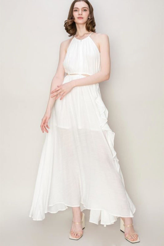 Cut Out Maxi Dress with a halter neck